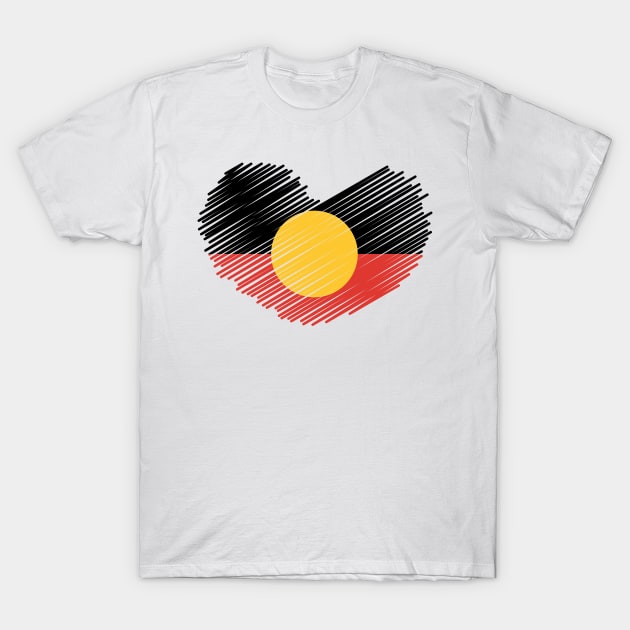 Aboriginal Flag T-Shirt by CF.LAB.DESIGN